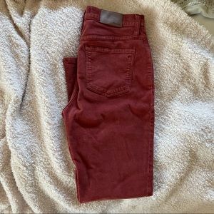 NWOT Madewell Corduroy Cali Demi Boot in Canterbury Red